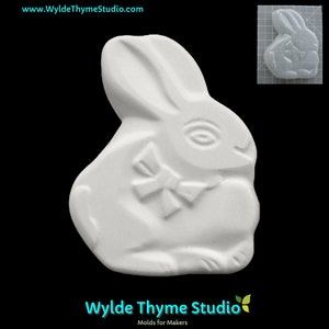 Hasen-Silhouette-Form – Kunststoffform für Badebomben | Seifenform | Harzform | Bastelform | Gipsform | Badebombenform | Osterhase