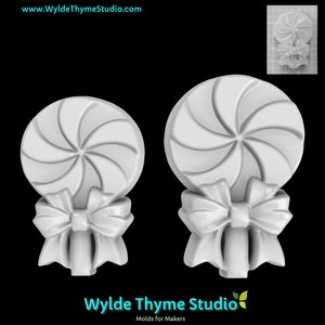 Pinwheel Lollipop Mold - Badbom Mold | Zeepvorm | Harsvorm | Ambachtelijke mal | Schimmel behandelen | Chocoladevorm | Gipsvorm | Sucker schimmel