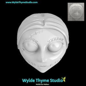 Sally Xmas Mold - 3.8&quot; Craft Mold | Soap Mold | Resin Mold | Chocolate Mold | Bath Bomb Mold | Treat Mold | Plaster Mold | Halloween Mold