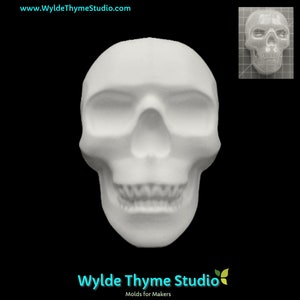 Skull Mold - 4&quot; Craft Mold | Soap Mold | Resin Mold | Chocolate Mold | Bath Bomb Mold | Plaster Mold | Treat Mold | Wax Melts | Halloween