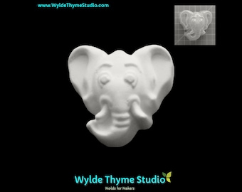 Molde de Elefante Pequeño de 2,70 pulgadas - Molde de Elefante, Molde de Elefante Bebé, Molde de Animales de Safari, Molde para Bombas de Baño, Molde para Jabón, Molde para Chocolate, Molde de Yeso