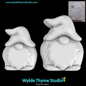 Gnome Elf Mold - Craft Mold | Soap Mold | Resin Mold | Chocolate Mold | Bath Bomb Mold | Treat Mold | Plaster Mold | Oreo Mold | Christmas