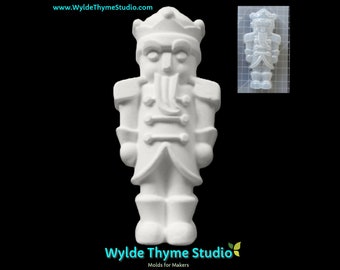 Prince Nutcracker Mold 5.85" - Christmas Nutcracker Mold, Holiday Soldier Mold, Bath Bomb Mold, Soap Mold, Plaster Mold, Resin Mold