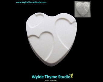 Cutout Hearts Mold - Plastic Mold for Bath Bomb | Soap Mold | Resin Mold | Craft Mold | Plaster Mold | Valentine Mold | Treat | Love Mold