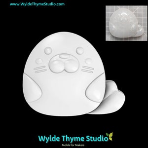 Baby Seal Mold - 3.50&quot; Craft Mold | Soap Mold | Resin Mold | Chocolate Mold | Bath Bomb Mold | Treat Mold | Plaster Mold | Ocean Life Mold