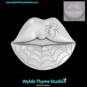 Molde de labios venenosos - Molde de bomba de baño / Molde de jabón / Molde de resina / Molde artesanal / Molde de golosina / Molde de chocolate / Molde de yeso / Molde de Halloween / Labios