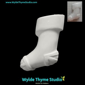 Stocking Mold - 5.0" Craft Mold | Soap Mold | Resin Mold | Chocolate Mold | Bath Bomb Mold | Treat Mold | Plaster Mold | Christmas Mold