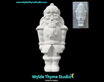 Baron Nutcracker Mold 5.8" - Christmas Nutcracker Mold, Holiday Soldier Mold, Bath Bomb Mold, Soap Mold, Plaster Mold, Resin Mold