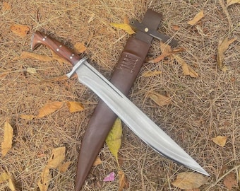 Custom Crafted Carbon Steel Blade Survival Machete Sword | Sword for Hunting and Camping