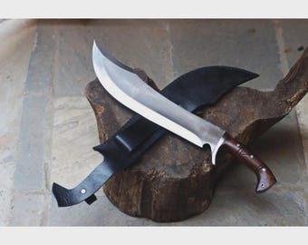 Bespoke Handcrafted Carbon Steel Blade Survival Machete Knife