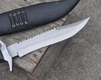 Custom Crafted Carbon Steel Blade Survival Bowie Knife | Hunting Knife | Camping