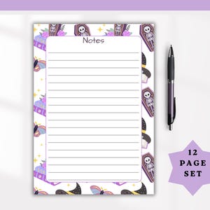 Ensemble de papeterie imprimable pour Halloween, papier à lettres à l'effigie de livres et d'Halloween, téléchargement numérique
