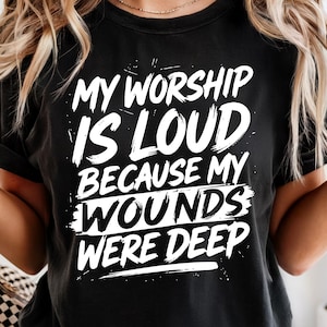 My Worship Is Loud PNG SVG, Christian Shirt Design, Minimalist Faith Graphic, Jesus Sublimation Design, Religious Quote Digital Download