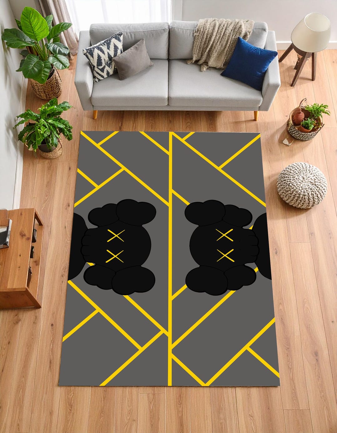 Hypebeast Rug, Geometric Street Art, Modern Pop Art Carpet - Etsy
