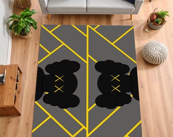 Hypebeast Rug, Geometric Street Art, Modern Pop Art Carpet