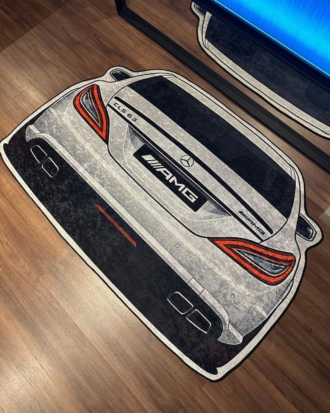 Supercar Area Rug, CLS 63 AMG Car Carpet, Gamer Room Decor, Man Cave ...
