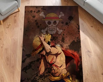 One Piece Quilted Rug | Handmade Anime-inspired Carpet | Soft