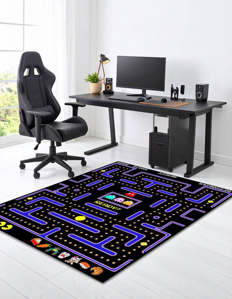 Retro Arcade Maze Rug, 80s Pixel Art, Gaming Room Decor - Etsy