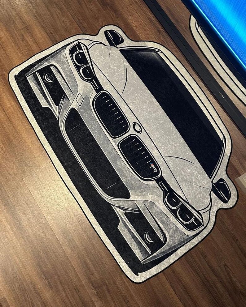 Supercar Area Rug, CLS 63 AMG Car Carpet, Gamer Room Decor, Man Cave ...