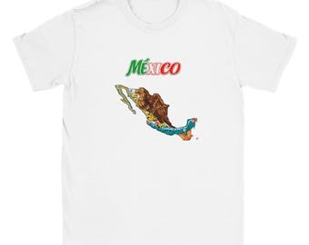 Mexico Map T-Shirt - Unique Mexican Heritage Design, Comfortable Cotton Tee