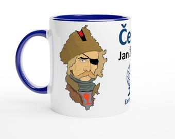Jan Žižka Czech Hussite Warrior Mug - One-Eyed, Blind Commander, National Hero | 11oz Ceramic Coffee Cup