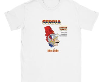 Milosh Obilic Serbian Silhouette T-Shirt | Unique Heroic Design | DTG Print | Gift for Serbians