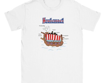 Longship Viking T-Shirt - Norse Mythology Icelandic Art | Unisex Graphic Tee