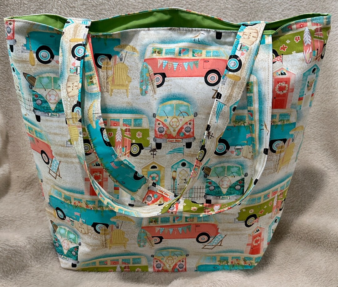 Beach Camper Tote Bag, Ready to Ship Etsy