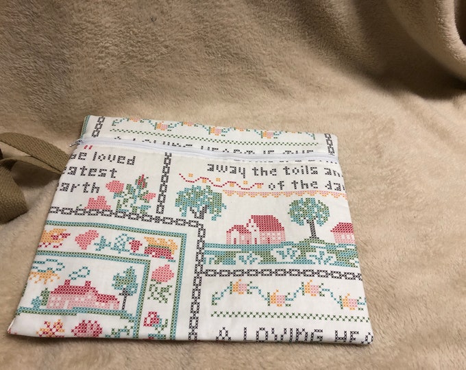 Cross Stitch Project Bag With Zipper Closure Ready to Ship Etsy
