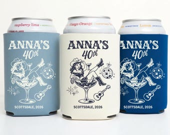 Personalized Cowgirl Can Cooler, Nashville Bachelorette Party Favor, Custom Rodeo Birthday Drink Sleeve, Western Bach Bash Gift