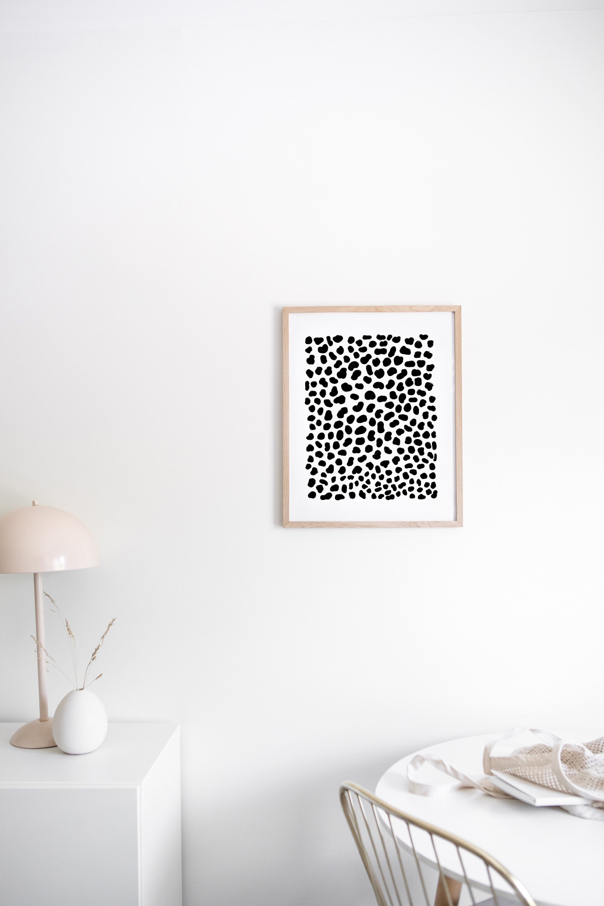 Dots Wall Art Black and White Printable Animal Print Wall Art Wall Art