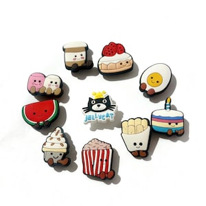 Bundel kawaii knuffel eten schoenbedels, 10-delige klompbedel/schoenaccessoires