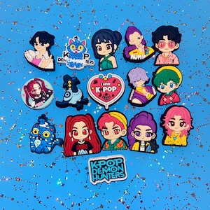 16x kpop shoe charms  ,kpop demon hunters shoe charms bundle of 16 clog charms
