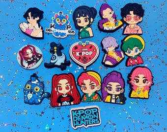 16 ciondoli per scarpe Kpop, confezione da 16 ciondoli per scarpe Kpop Demon Hunters