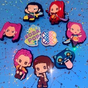 9x clog charms ,kpop demon hunters bundle of 9 shoe charms