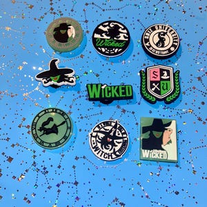 Charms para zapatos Wicked, Charms para zuecos, Juego de 9