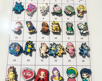 Adornos para zapatos con personajes de dibujos animados para niños, adornos para zuecos de K-pop, variedad de 30 adornos.