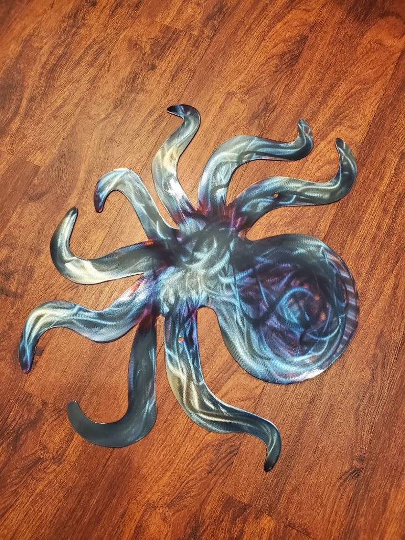 Custom Metal Octopus Wall Art Decor Hanging Etsy