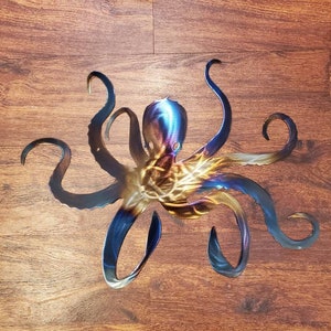 Custom metal octopus wall hanging sign