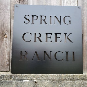 Custom metal ranch entrance sign personalized | Etsy
