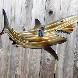 Custom metal shark wall hanging sign