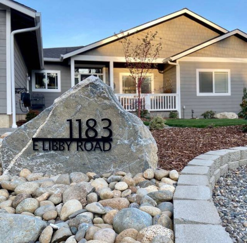 Custom Metal Address Sign for Rock Personalized Custom Etsy