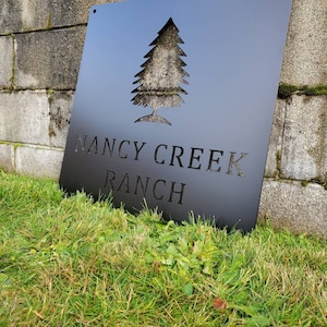 Custom metal ranch entrance sign
