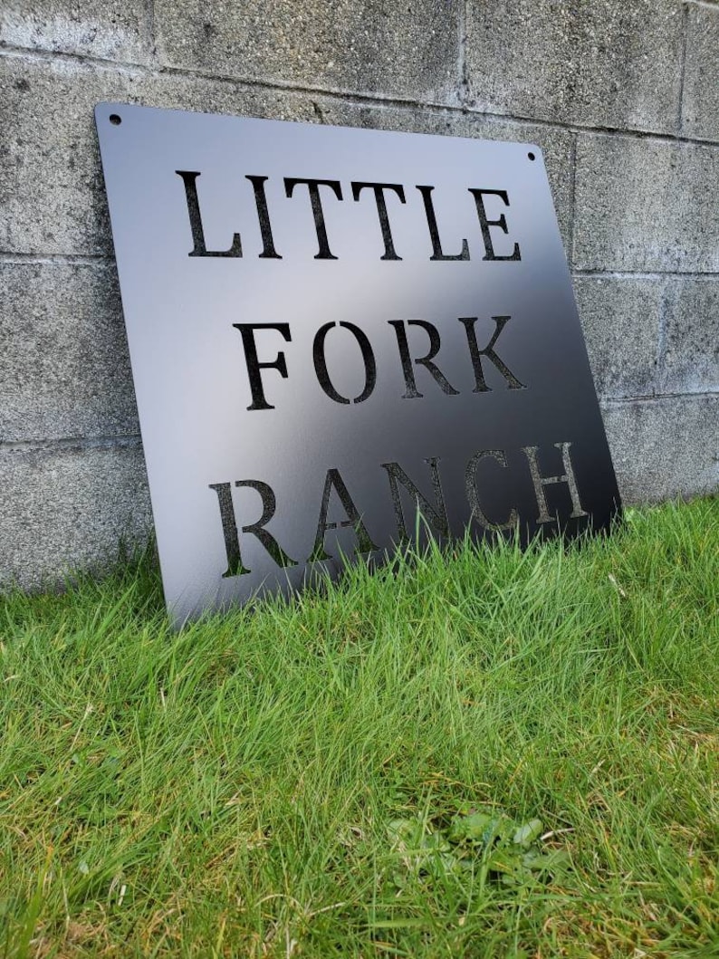 Custom Metal Ranch Entrance Sign Personalized - Etsy