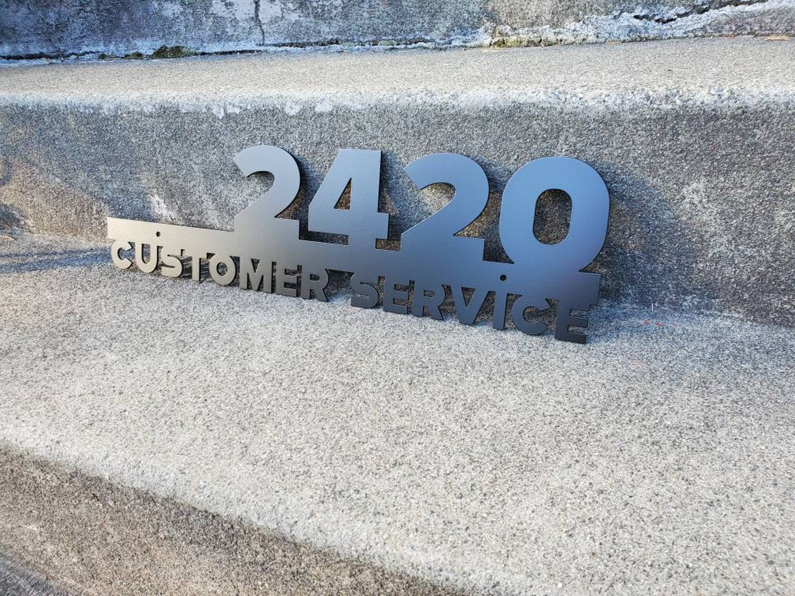 Custom Metal Address Sign for Wall or Rock Boulder Landscape Etsy