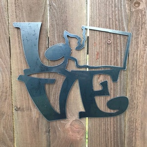 Custom Metal Love Washington Sign