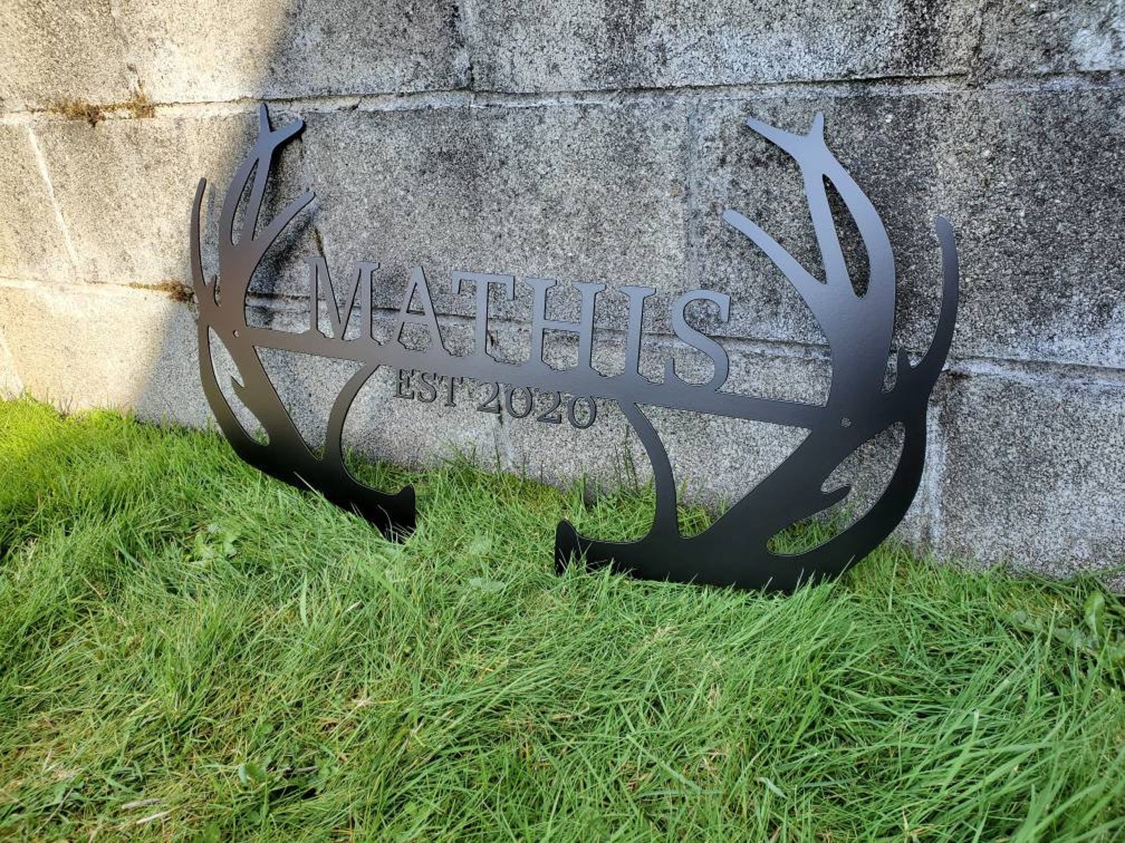 Custom Metal Antler Sign Personalized - Etsy