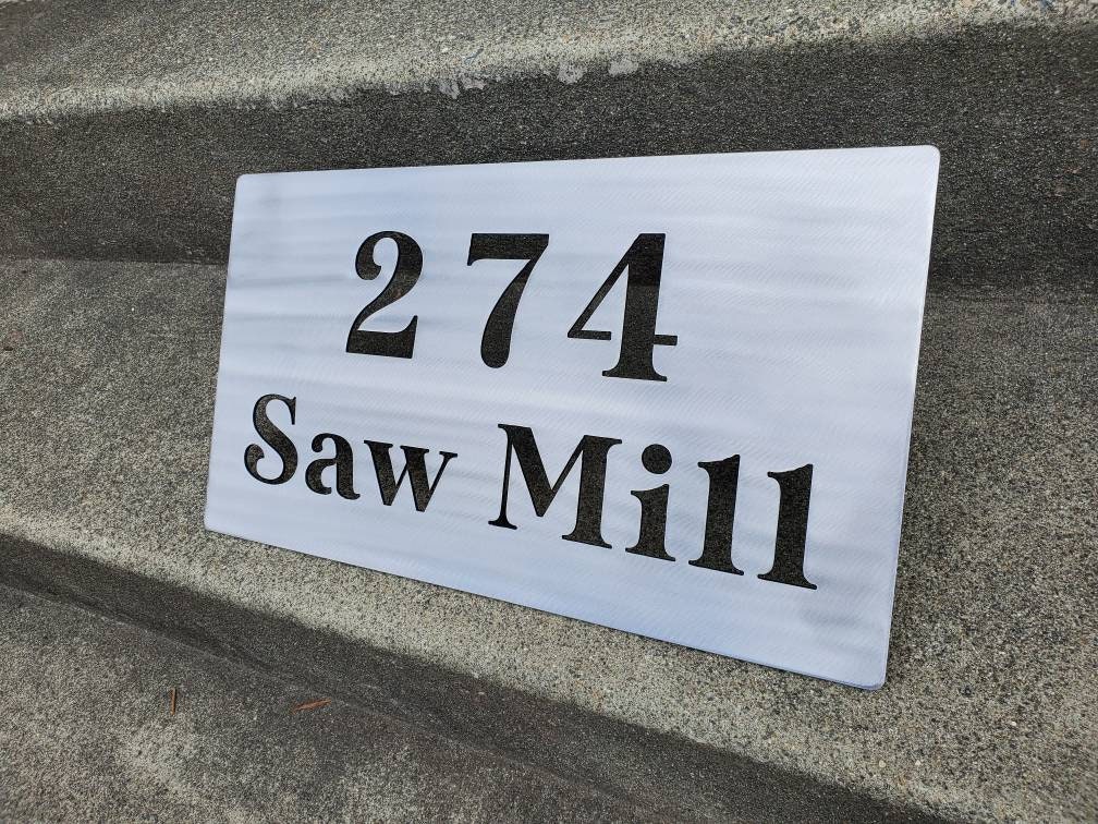 Custom Metal Rock Address Sign Plaque House Numbers Etsy