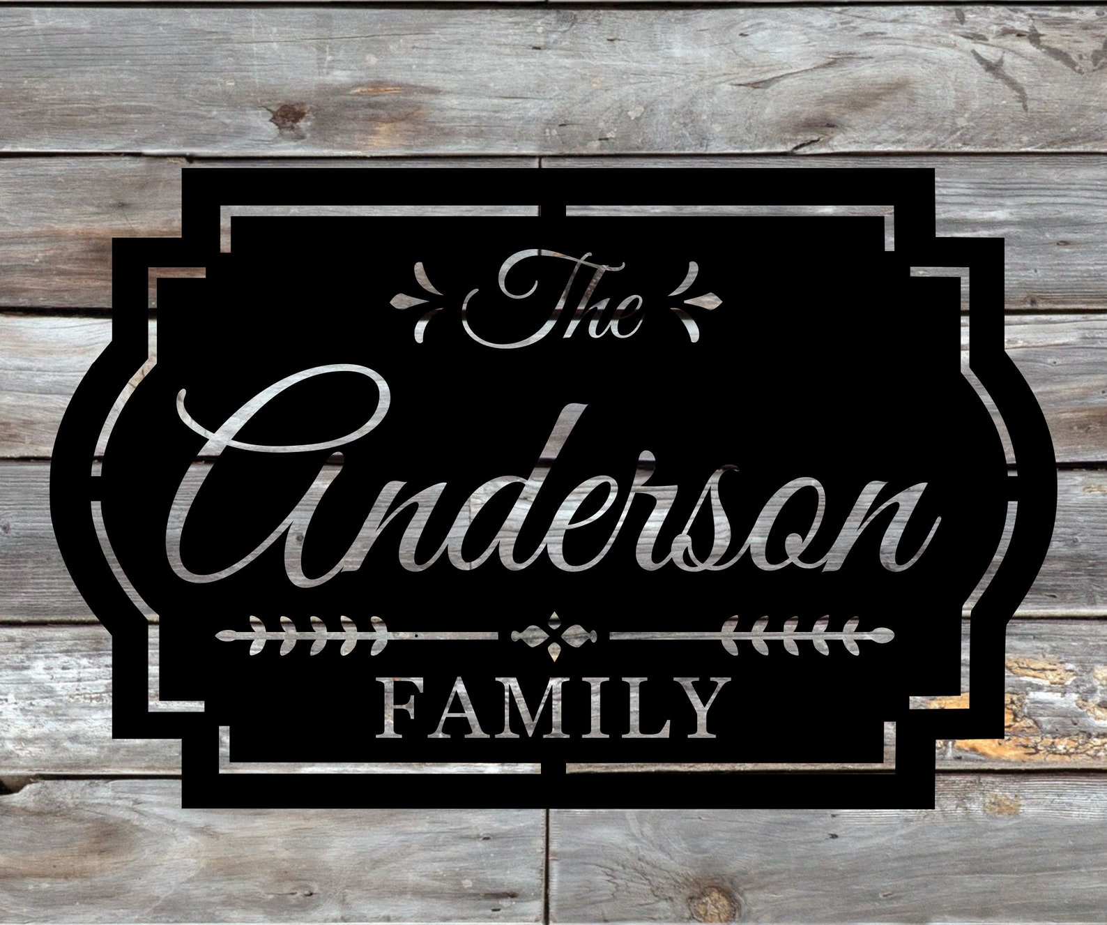 Custom Family sign Established Metal wall art Personalized Etsy