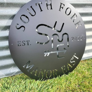 Cattle Metal Sign With Your Cattle Brand - Personalized Text - Add Your Brand To The Sign